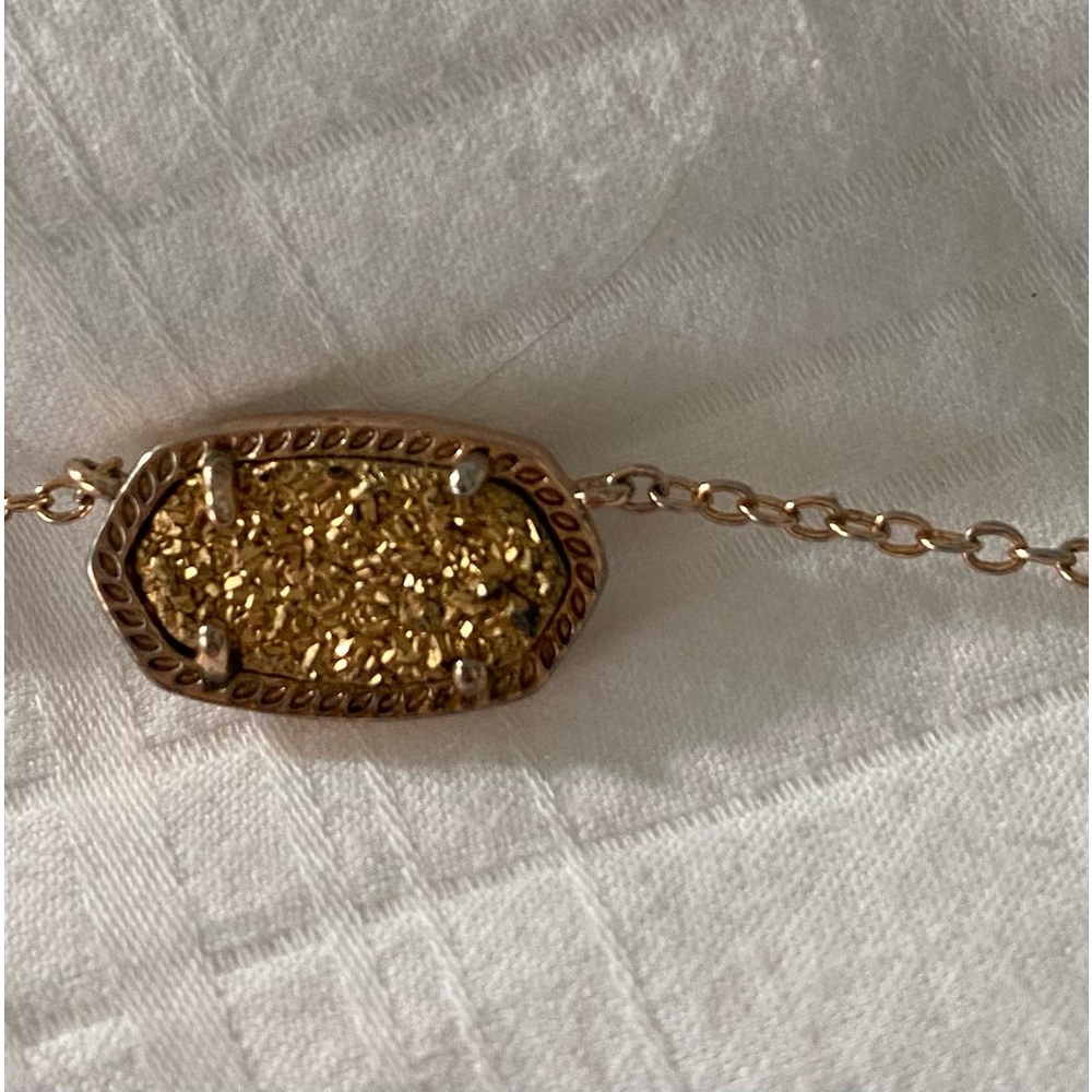 Kendra Scott druzy necklace. 18”. Gold tone..